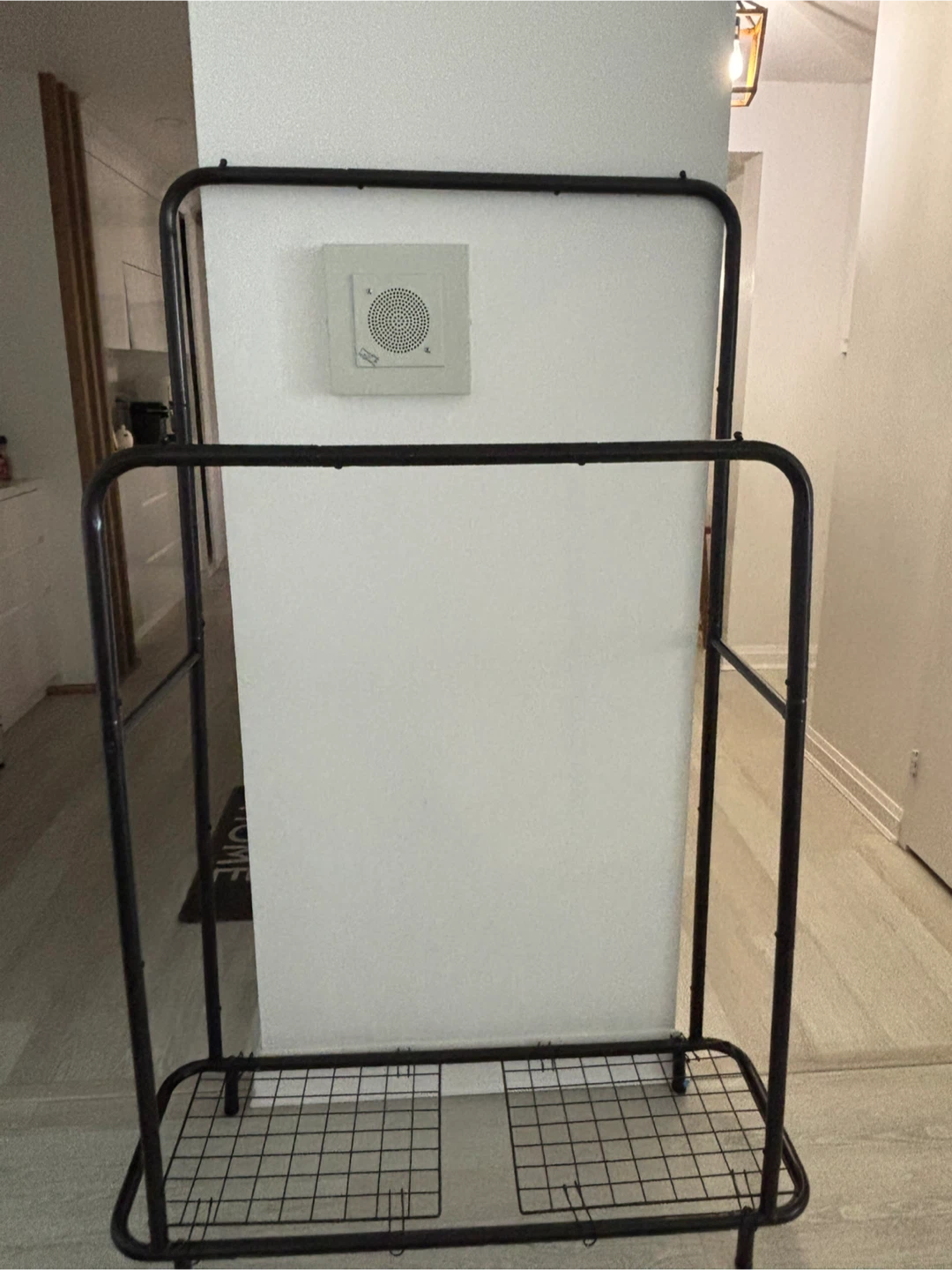 Black Metal Clothes Rack - photo 2