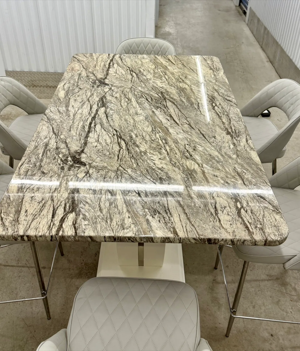 Kitchen table set in grey pub height image indicator(2)