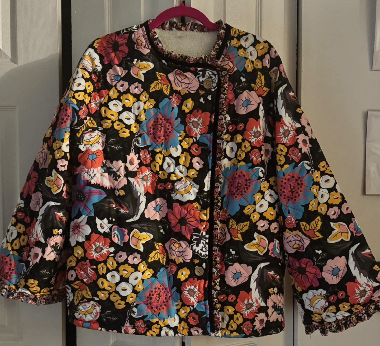 Floral Print Quilted Jacket