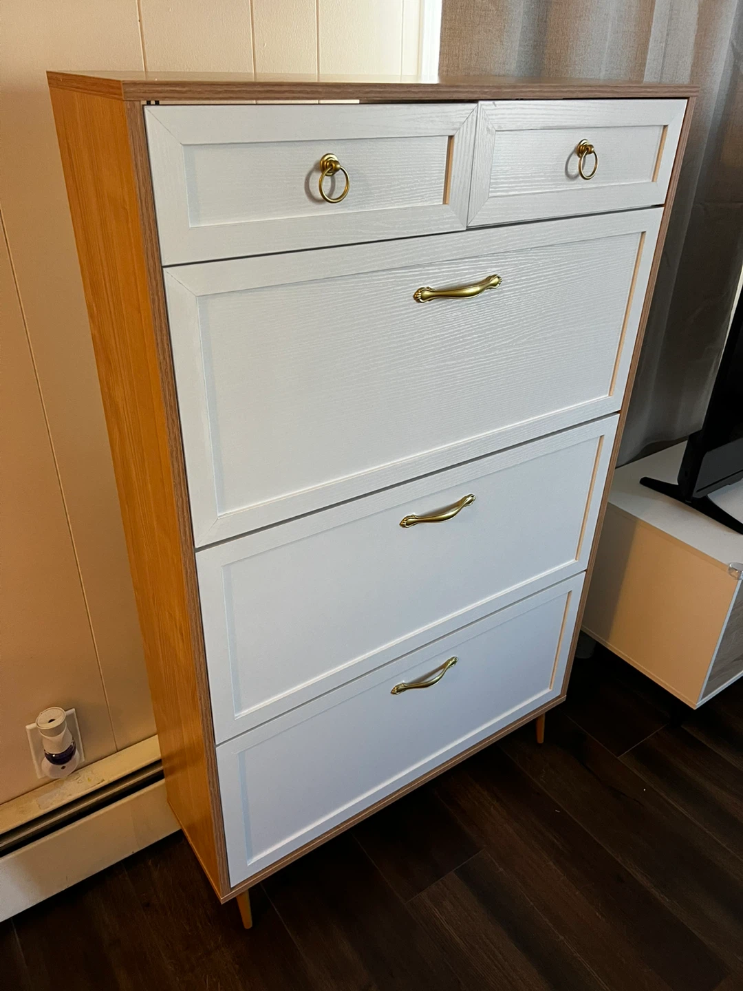 Shoe Cabinet with Drawers - 50.4" Height