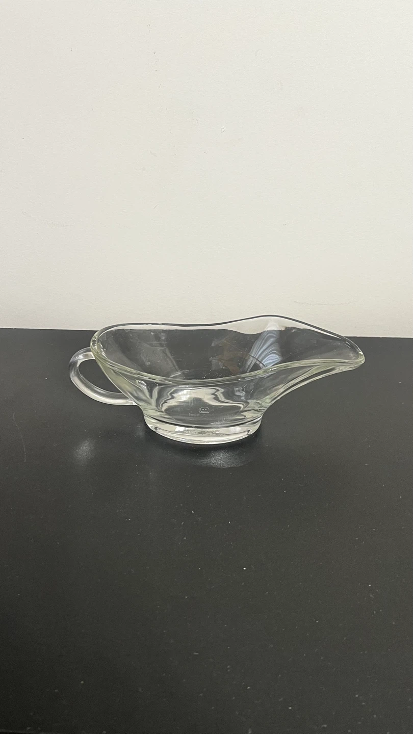 Clear Glass Gravy Boat