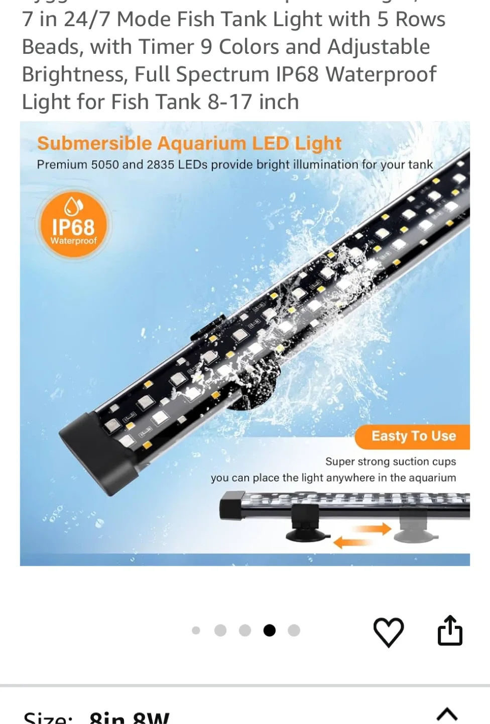 Hygger Dunker Submersible Aquarium LED Light image indicator(2)