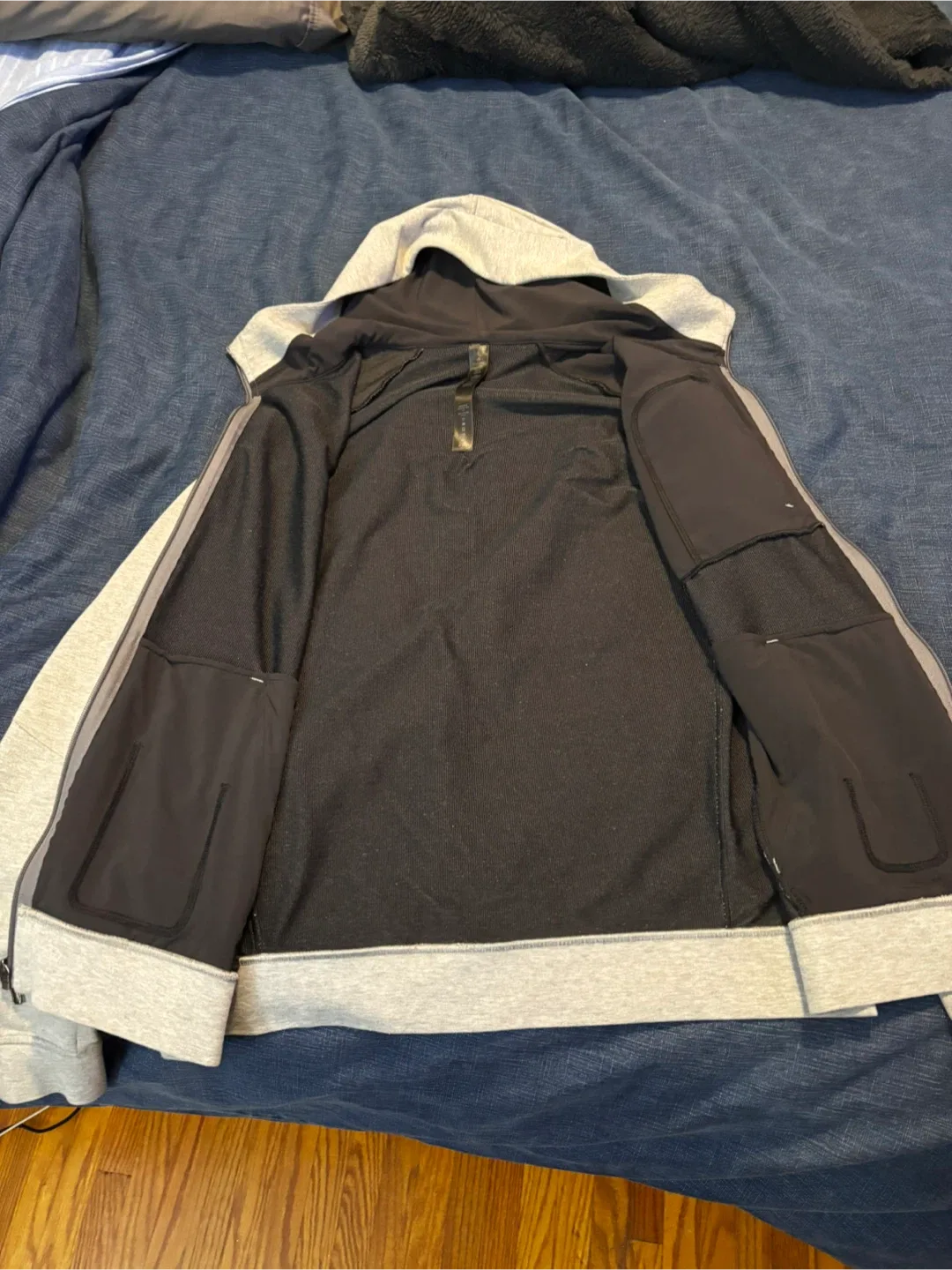 Lululemon Grey Full Zip Hoodie - Men’s Size L image indicator(4)