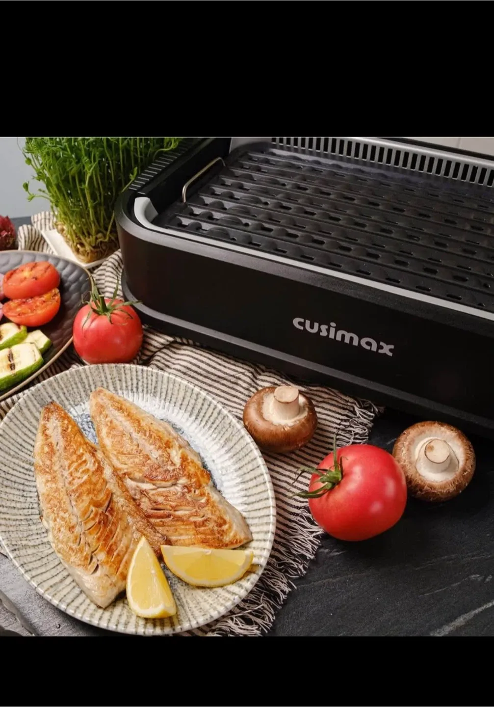 Cusimax Indoor Smokeless 1500W Grill - New! image indicator(2)