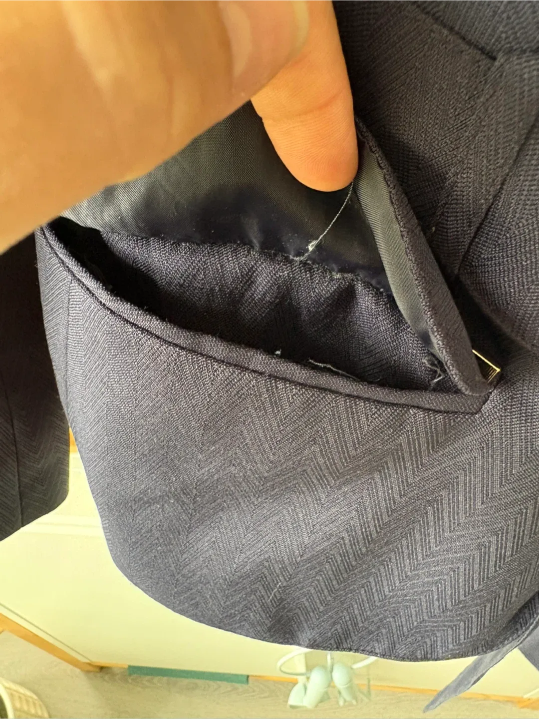 Vintage Navy Blue Blazer - Size 10 image indicator(4)