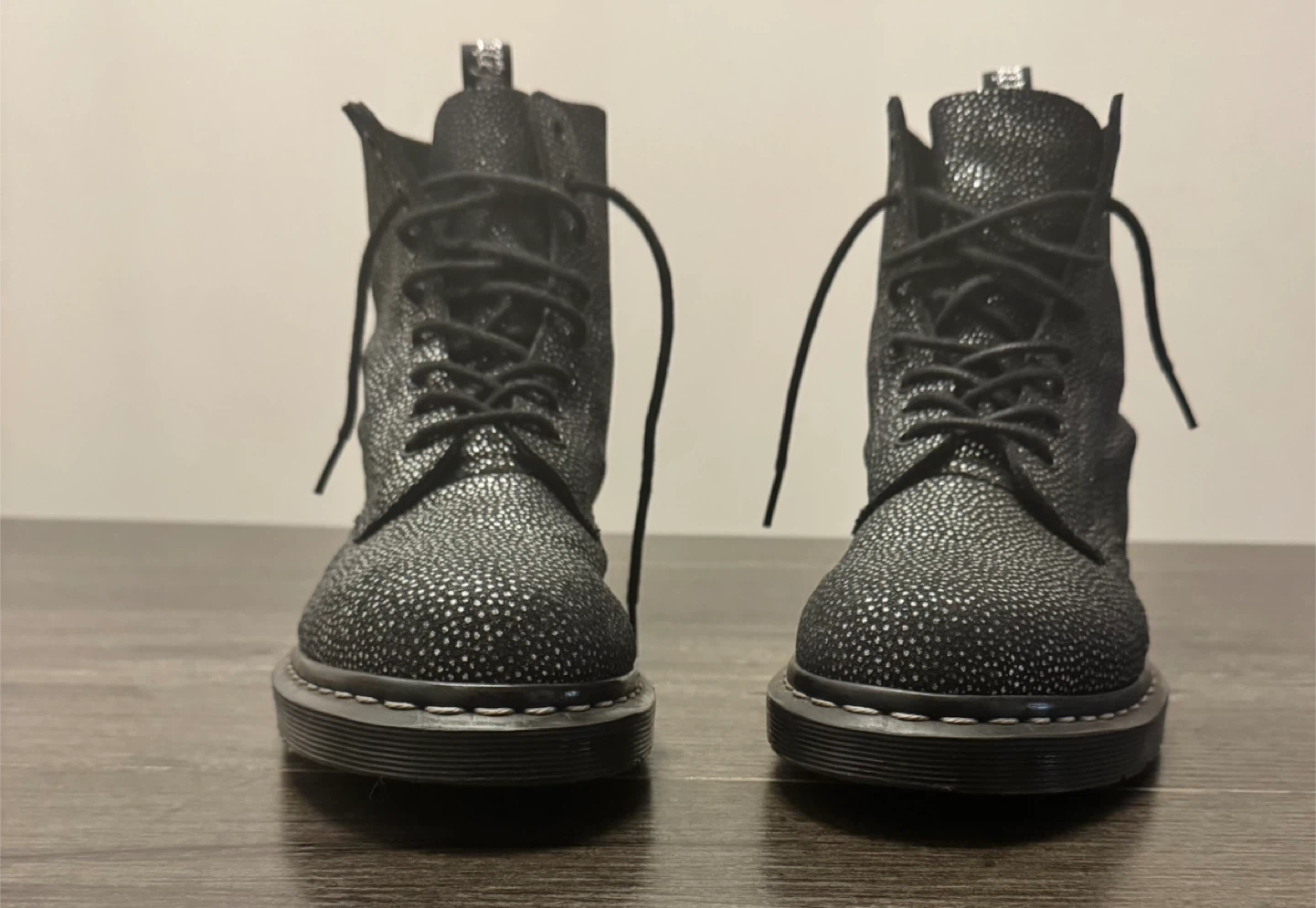 Dr. Martens Metallic Black Boots