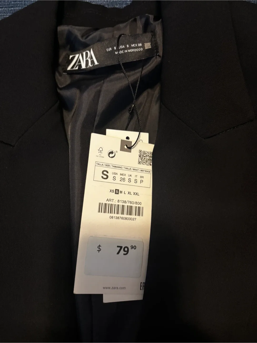 Zara Black Blazer - Size Small image indicator(3)