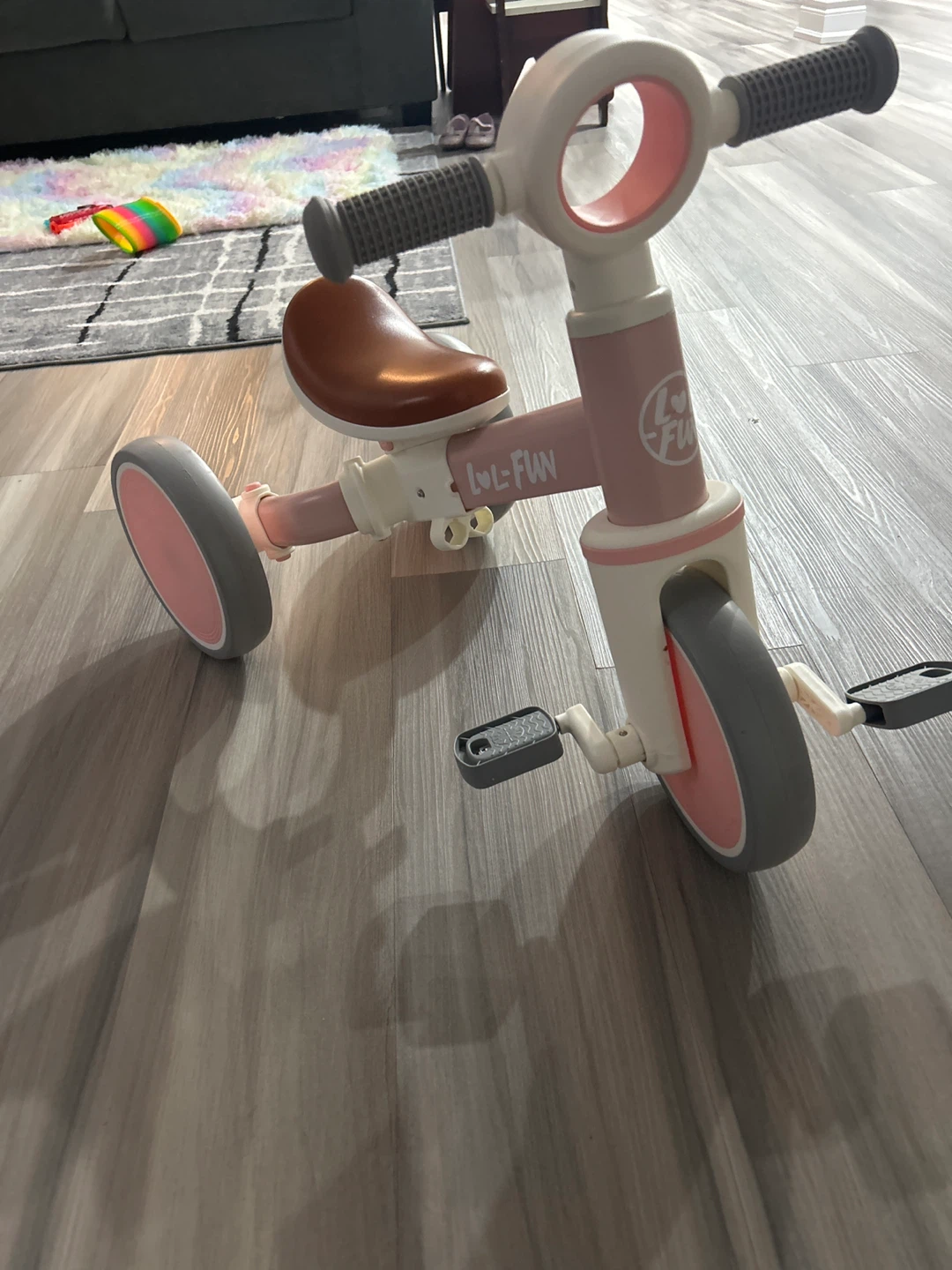 LOL-FUN Pink 4-in-1 Kids Tricycle