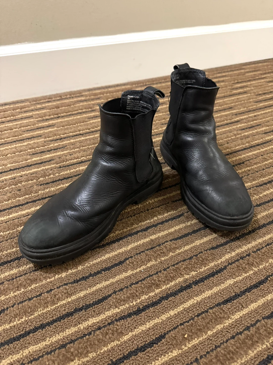 Leather Black Chelsea Boots Size 7