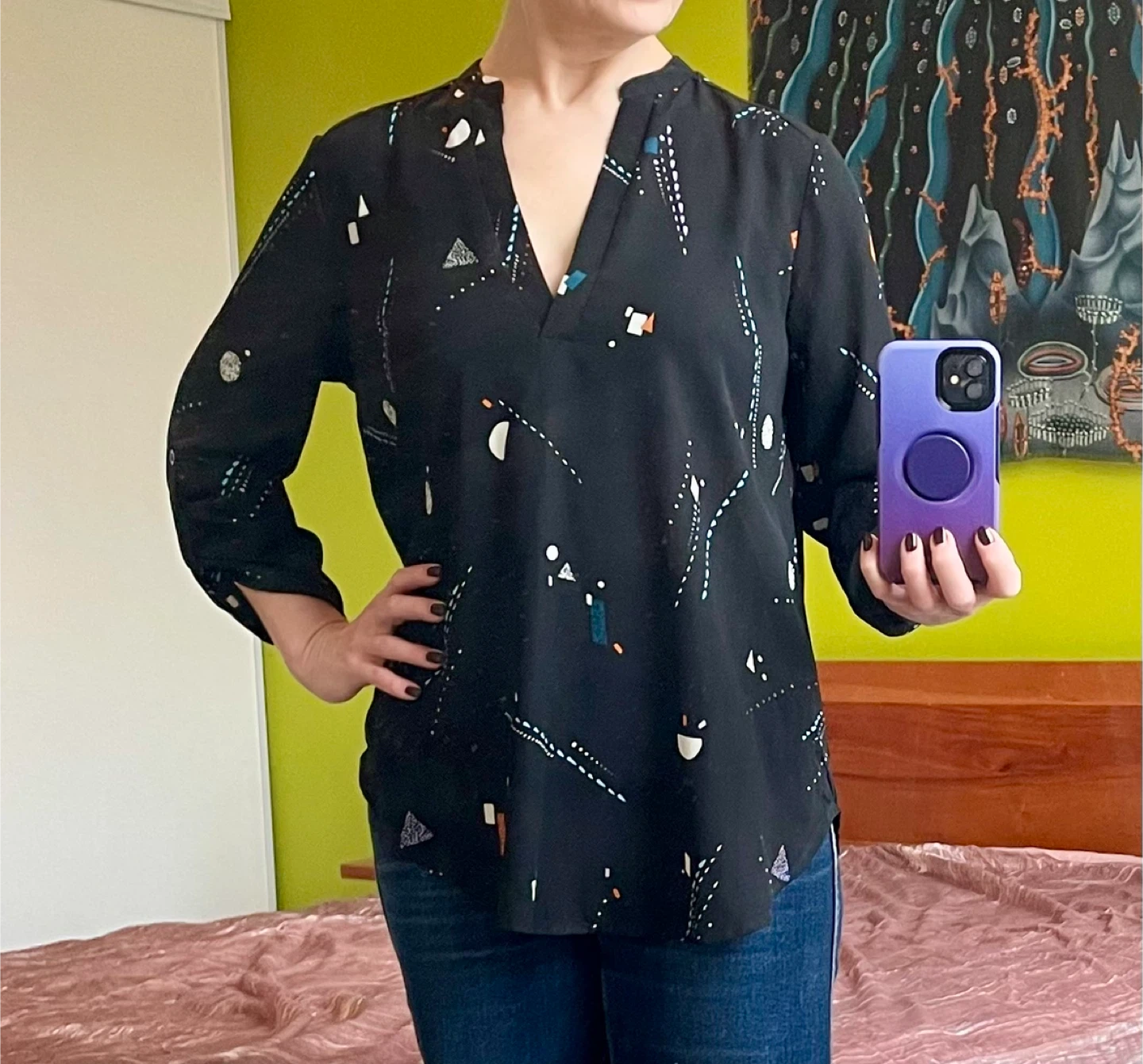 Le Château Black Blouse - Size Small