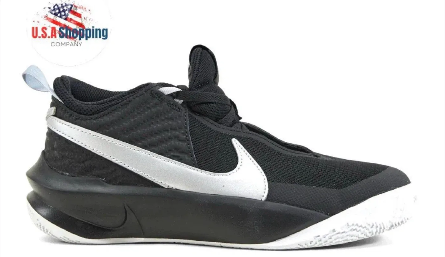 Nike Team Hustle Black/Silver Size 7Y