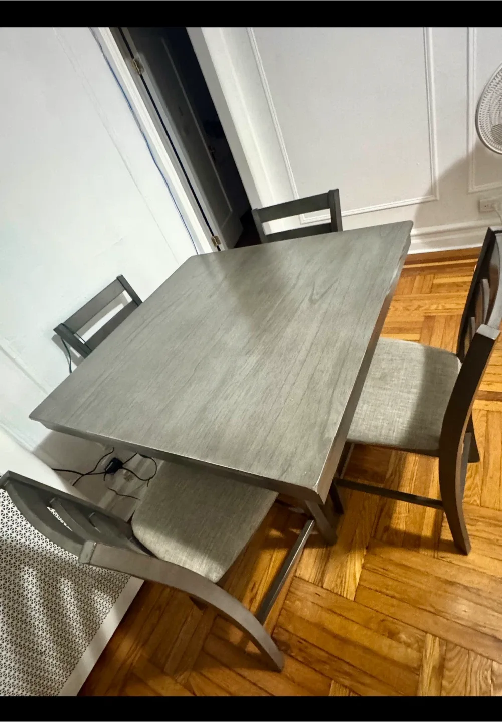 Gray Dining Table Set with 4 Chairs image indicator(3)