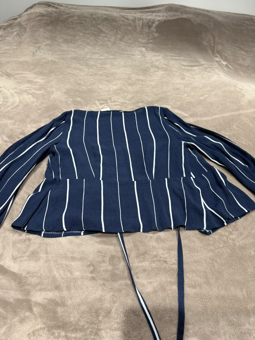Striped Wrap Top - Size Small - photo 3