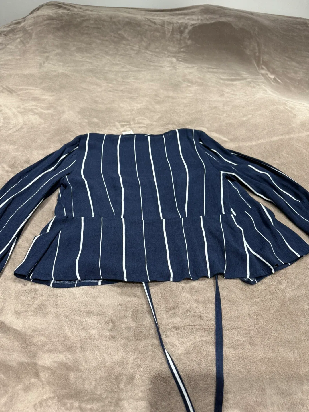 Striped Wrap Top - Size Small image indicator(3)