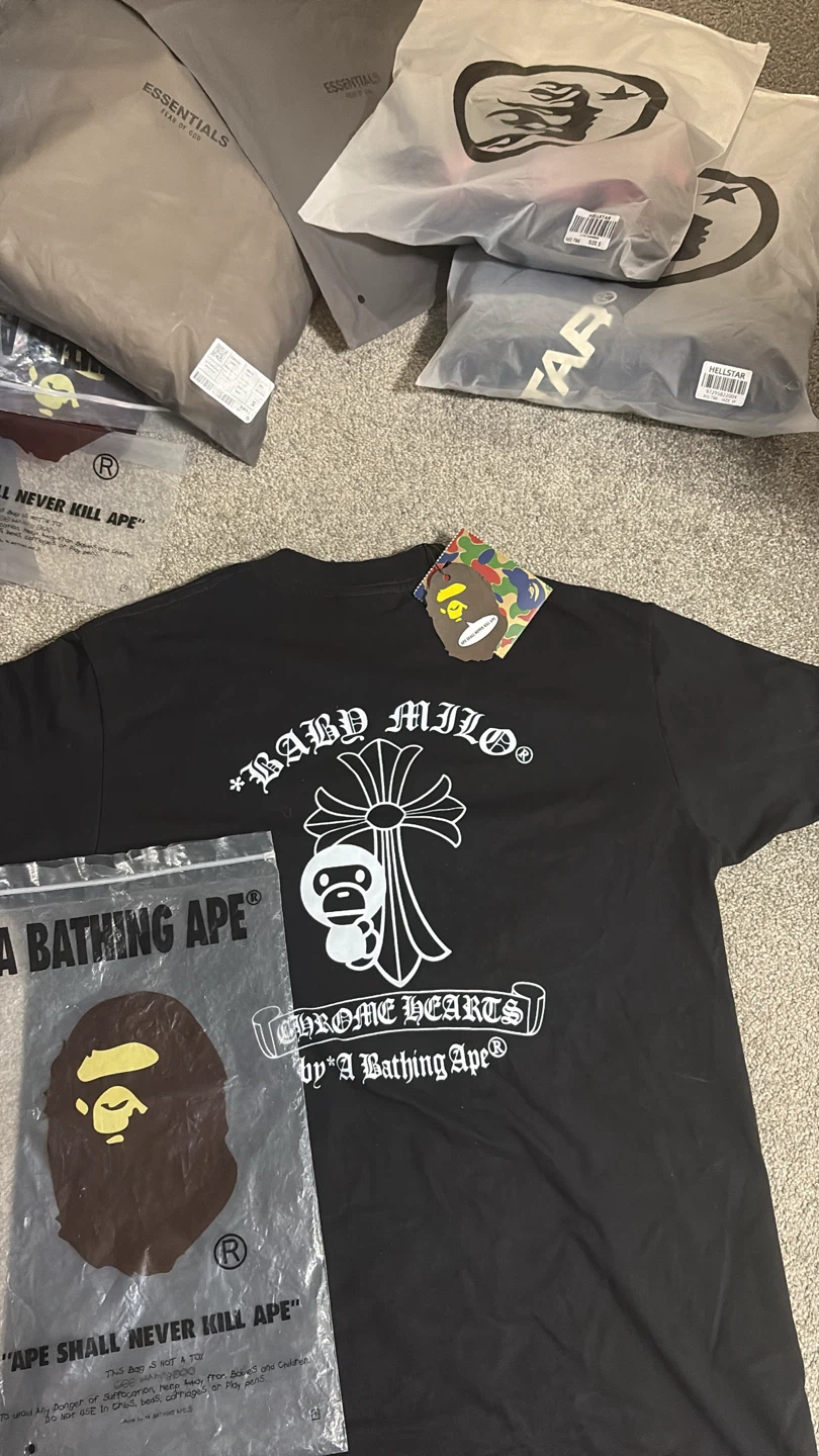 BAPE x Chrome Hearts Baby Milo Tee  Size M - photo 2