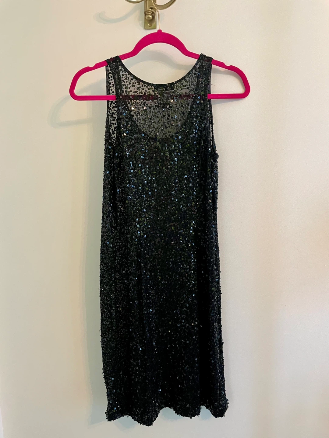 Black Sequin Sleeveless Dress - photo 2
