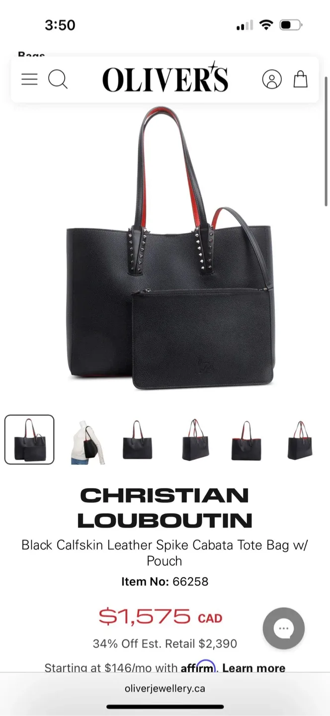 Christian Louboutin Cabata Calfskin tote image indicator(5)