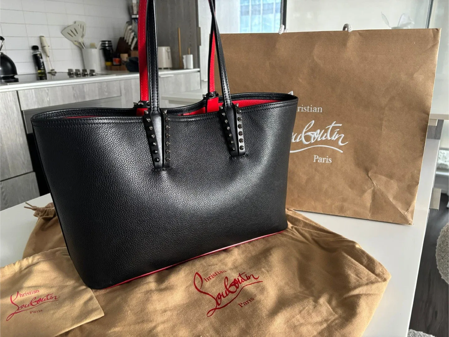 Christian Louboutin Cabata Calfskin tote image indicator(6)