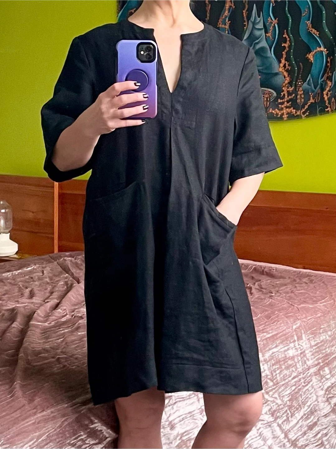 Black Linen Dress