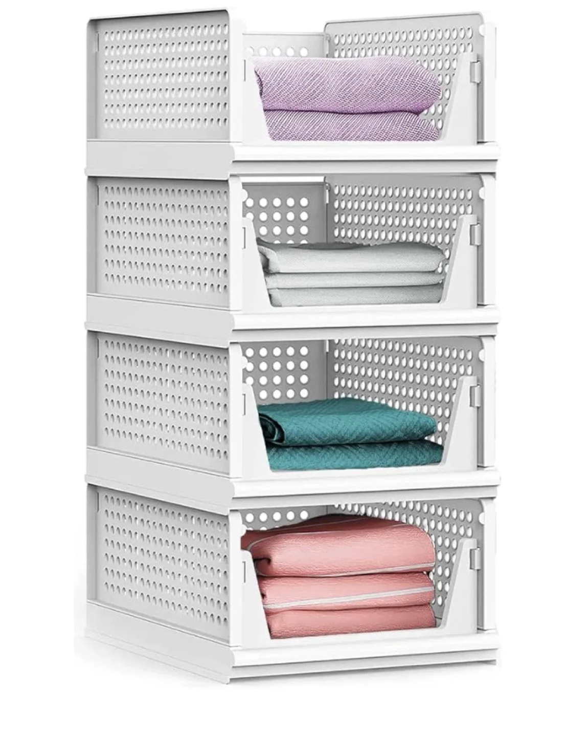 Stackable Closet Organizer Baskets(pack of 4) thumbnail