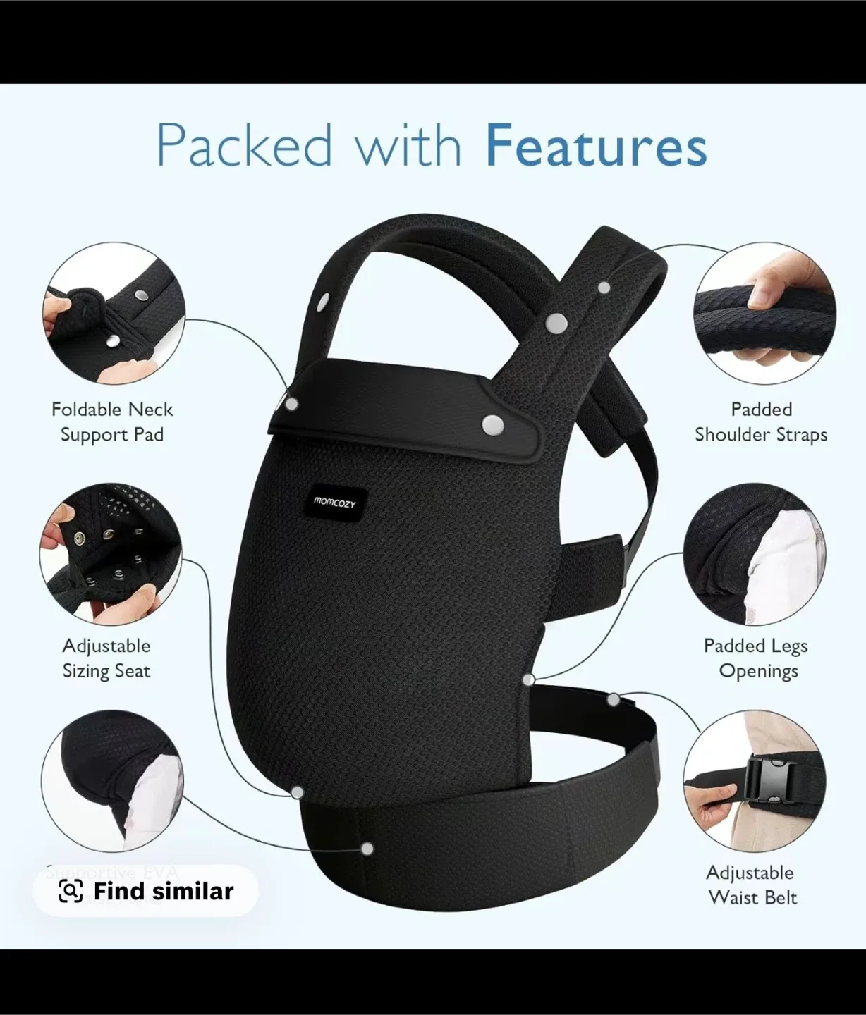 Momcozy Baby Carrier - Black