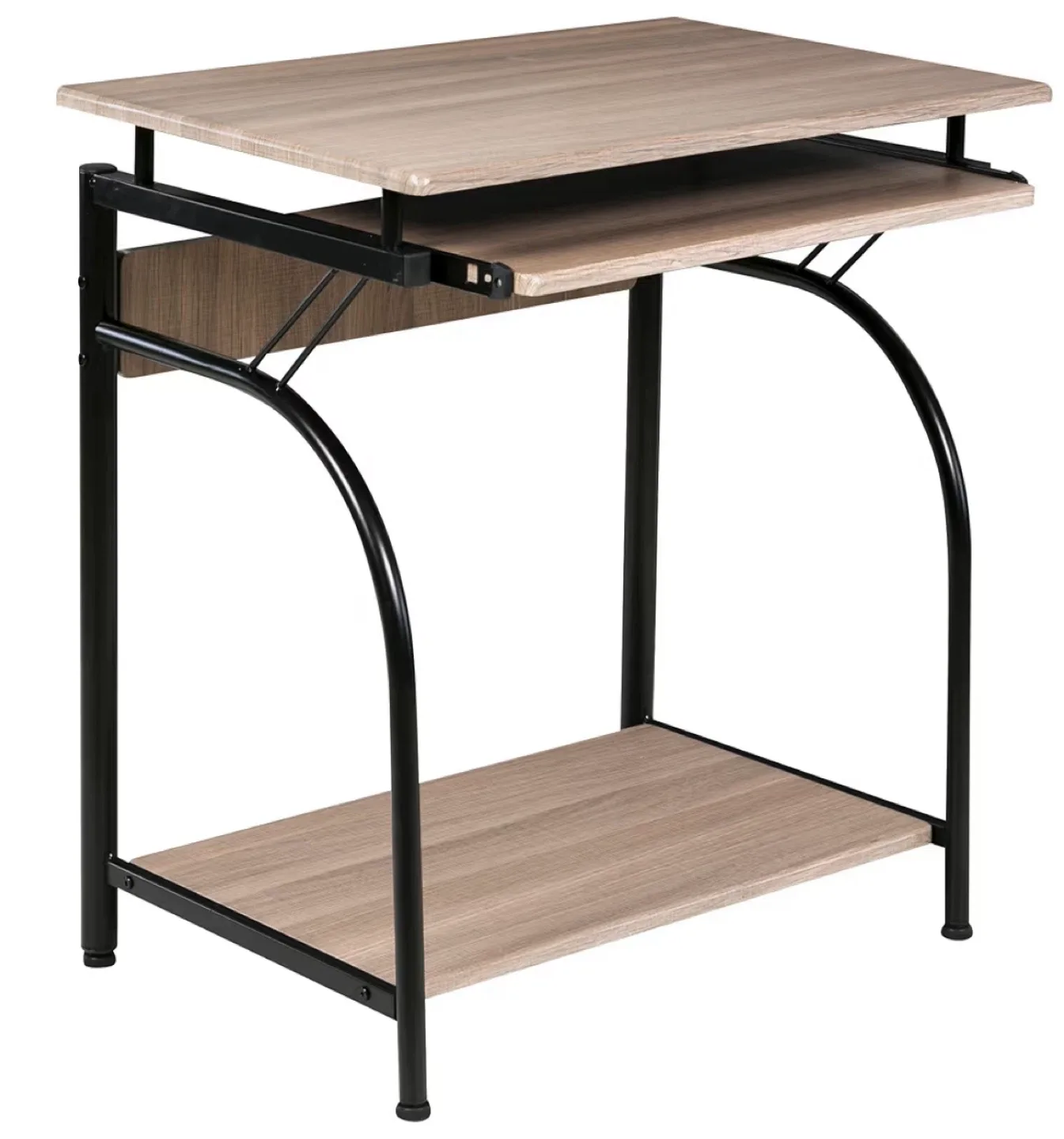 Small Computer Desk with Pull Out Keyboard Tray image indicator(3)