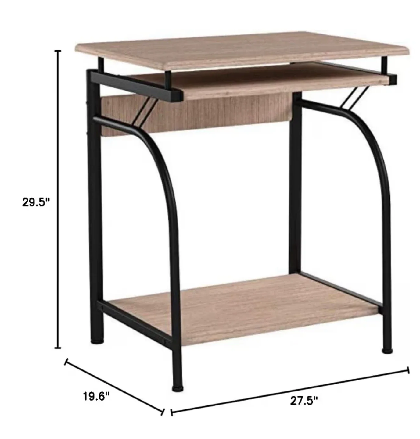 Small Computer Desk with Pull Out Keyboard Tray image indicator(2)