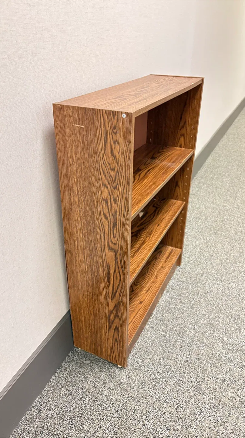 Wooden Bookcase with 3 Shelves thumbnail