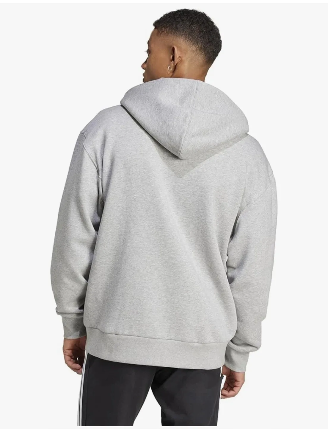 Adidas Men’s Essentials 3-Stripe Fleece Full Zip Hoodie, 4XLT image indicator(2)