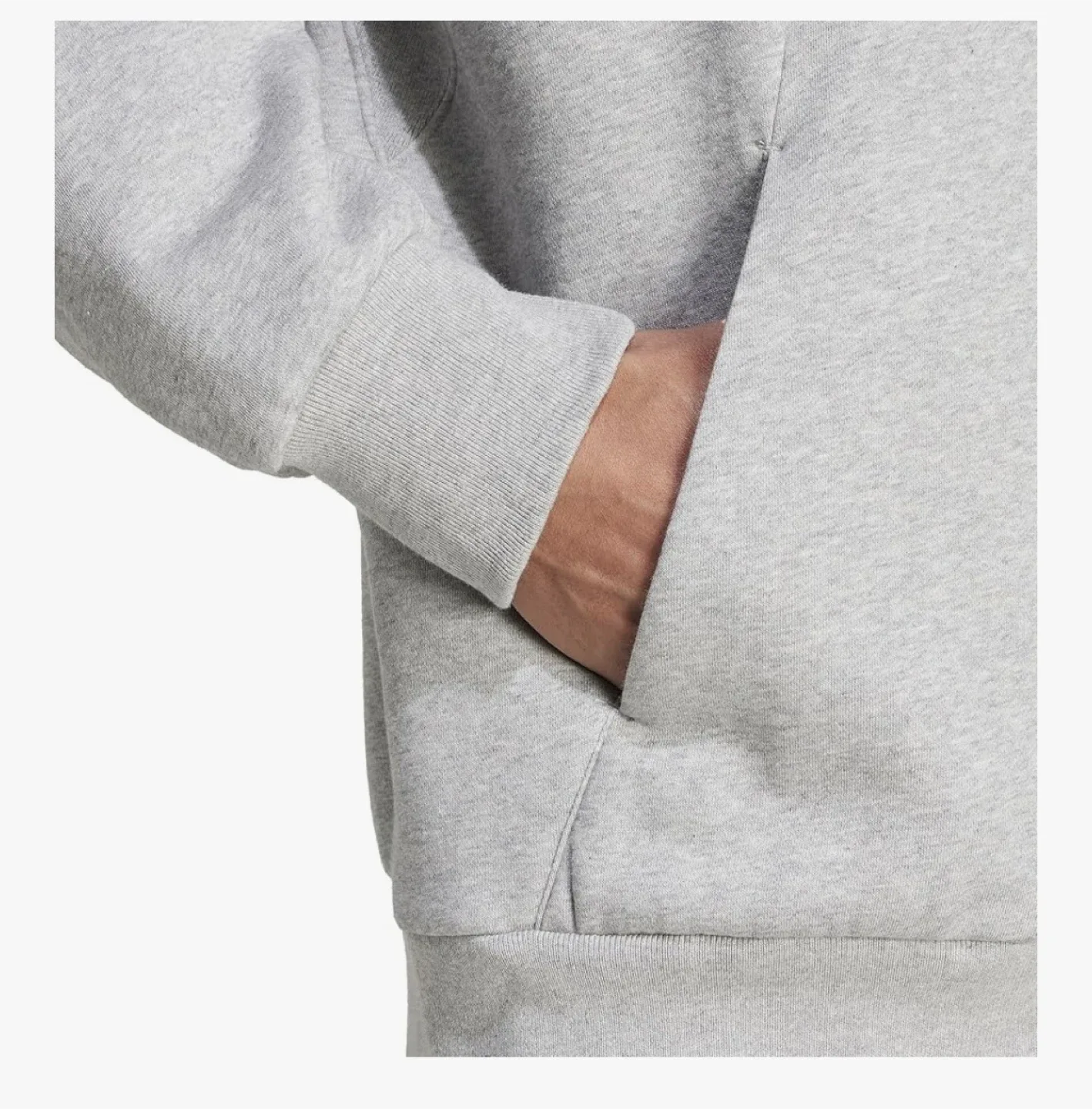 Adidas Men’s Essentials 3-Stripe Fleece Full Zip Hoodie, 4XLT image indicator(4)