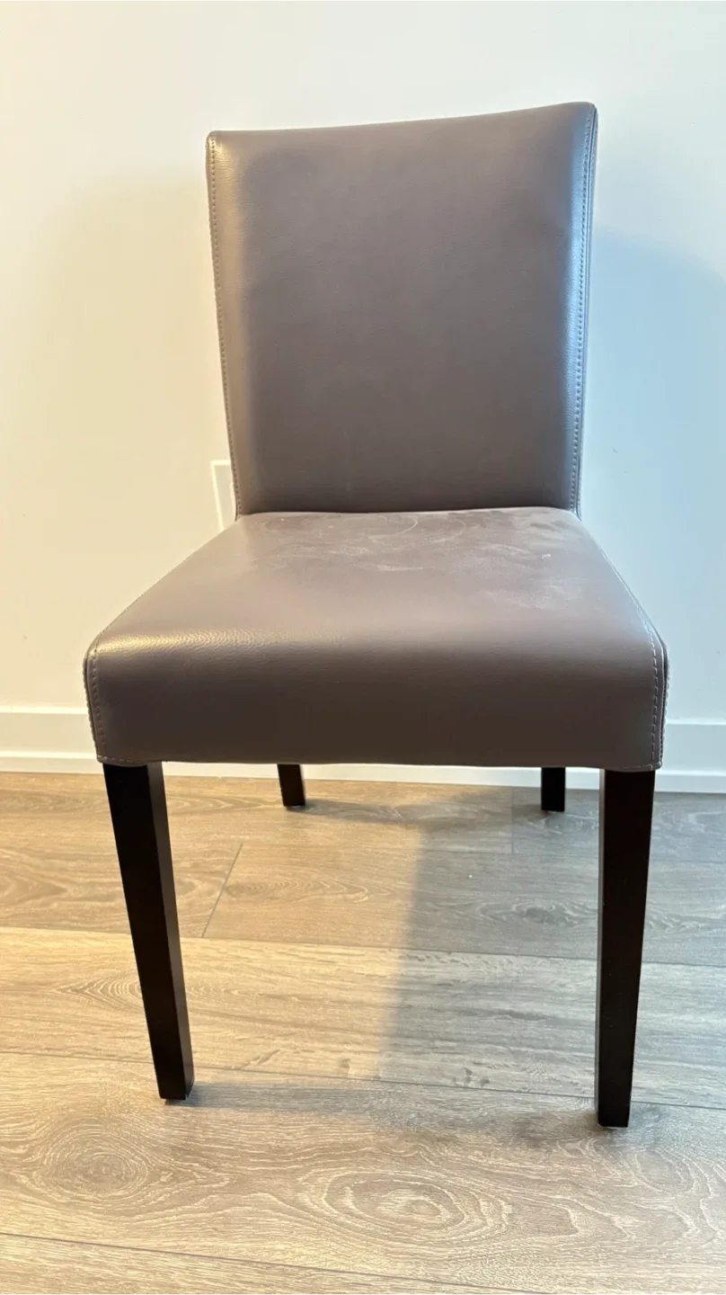 Grey Leather Dining Chair image indicator(2)