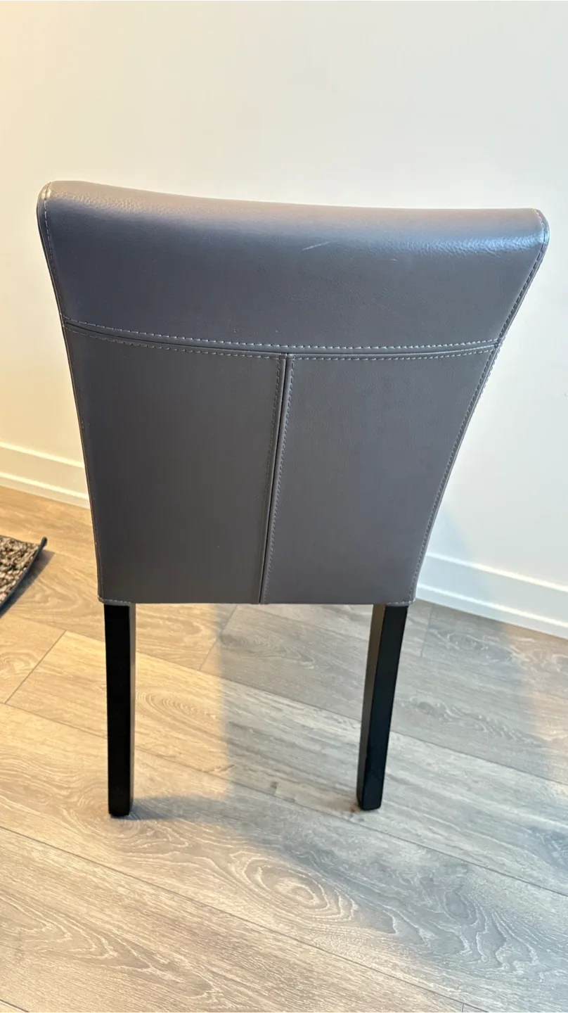 Grey Leather Dining Chair image indicator(3)
