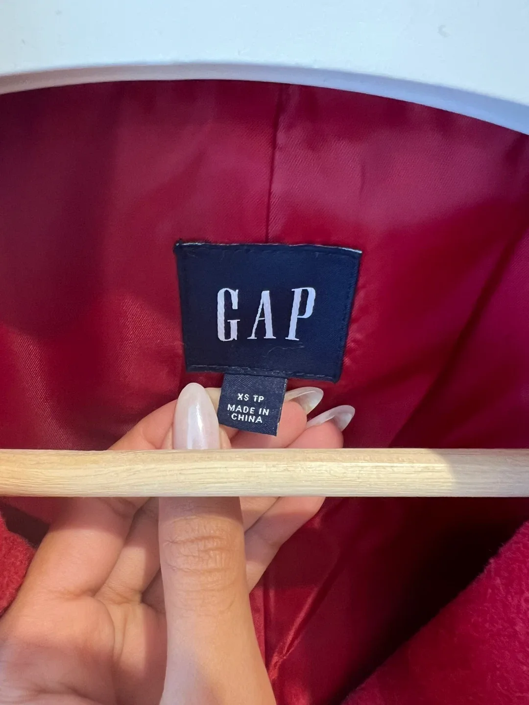 GAP Red Wool Blend Coat - Size XS image indicator(2)