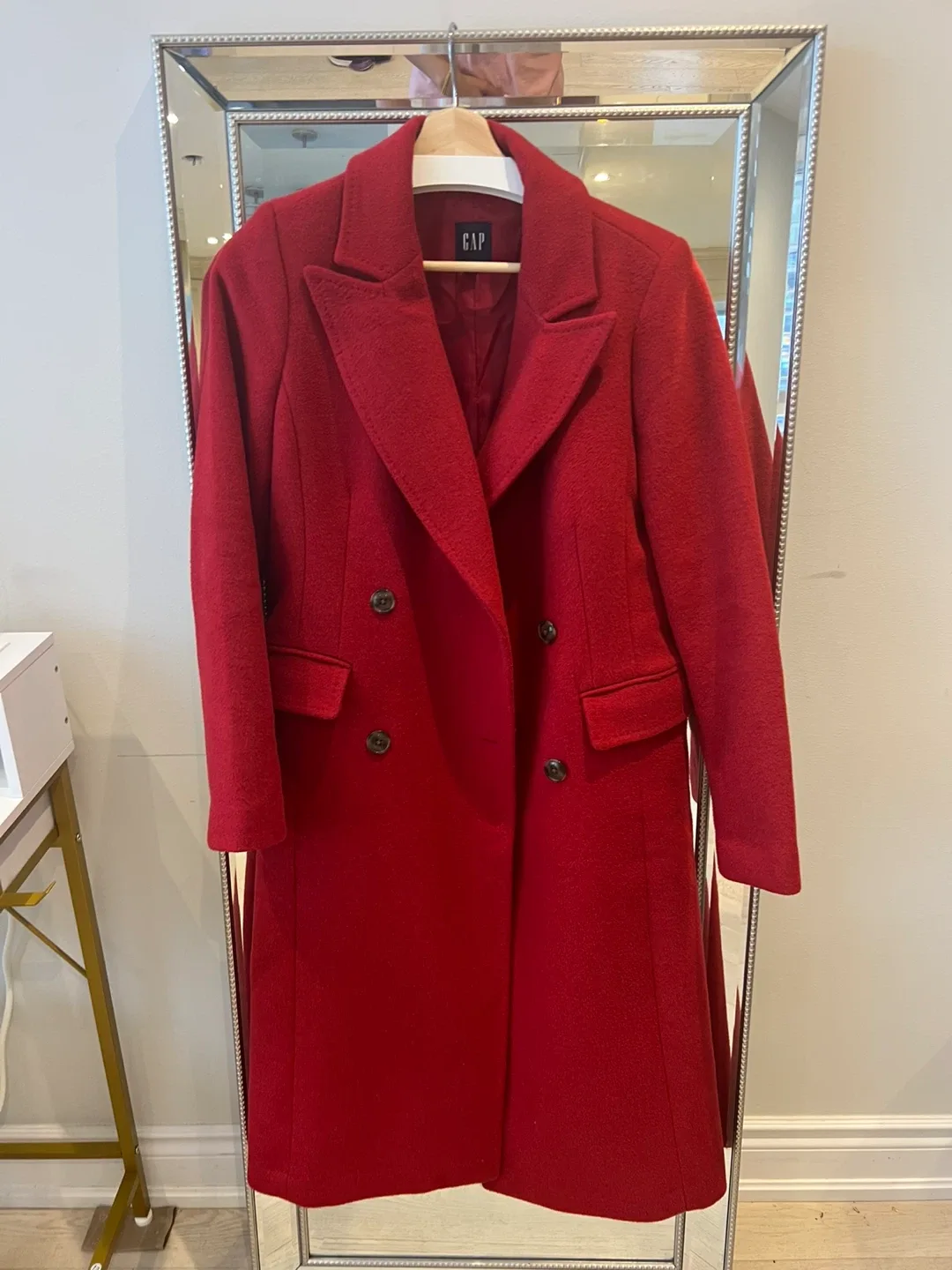 GAP Red Wool Blend Coat - Size XS image indicator(4)