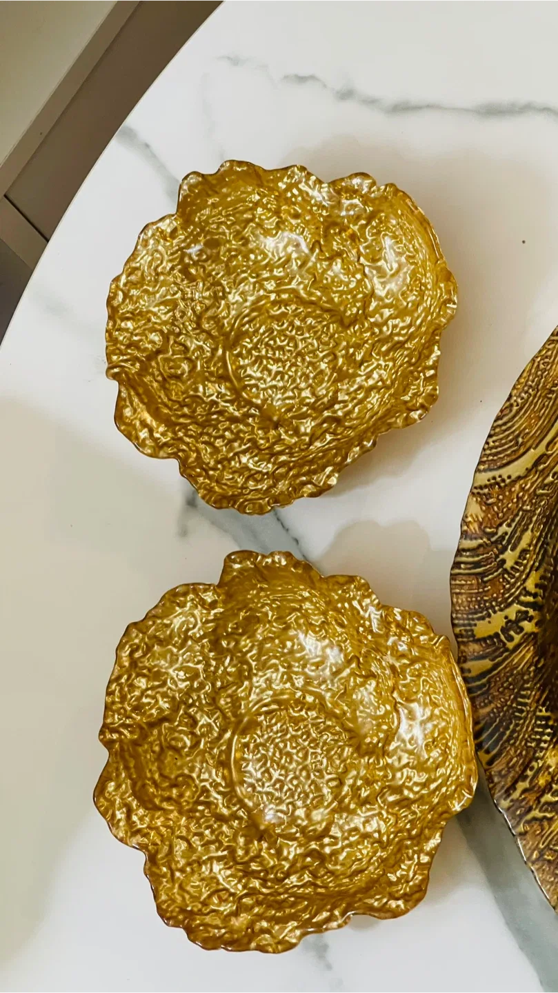 Gold Decorative Plate & Bowls Set image indicator(4)