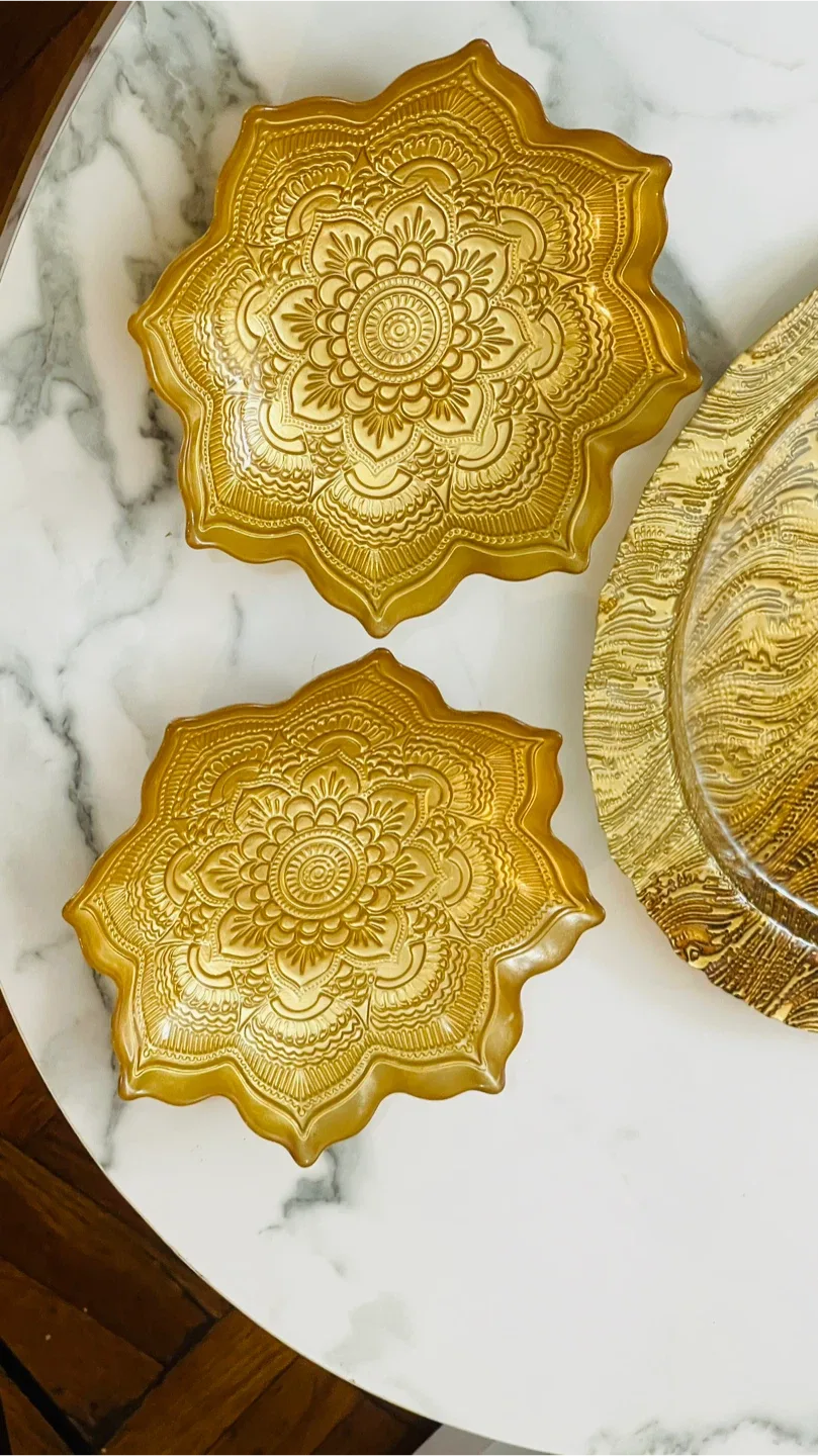 Gold Decorative Plate & Bowls Set image indicator(3)