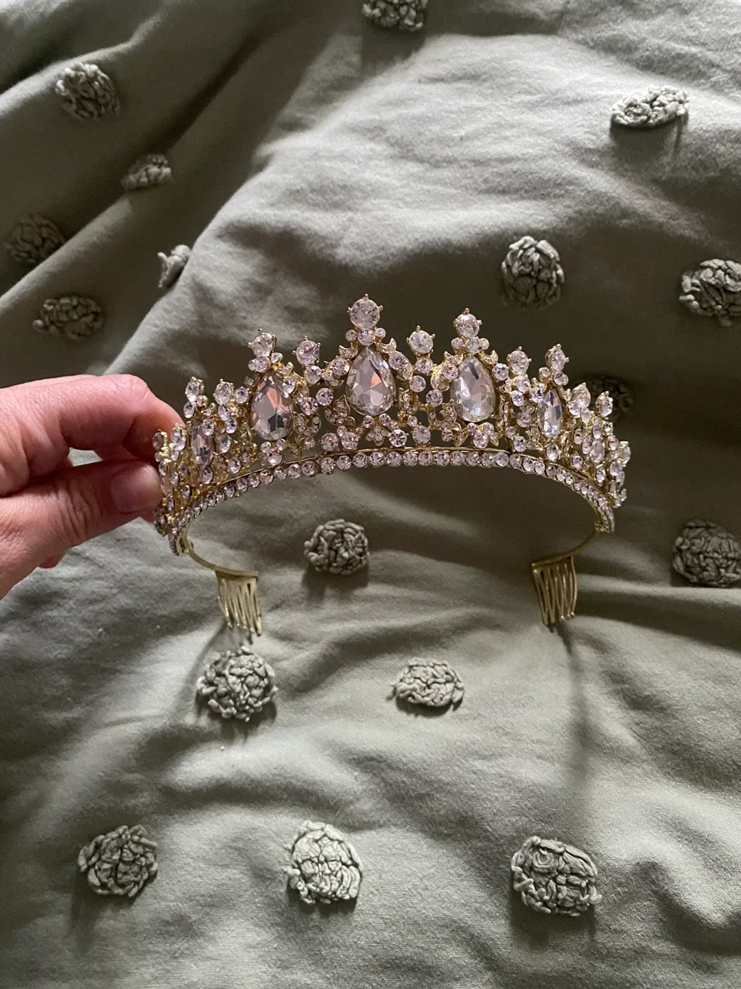 Green Quinceanera Dress & Tiara image indicator(2)