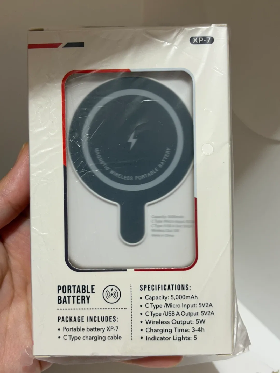 New Clear Series Magnetic Wireless Portable Battery 5000mAh 🥕 image indicator(2)