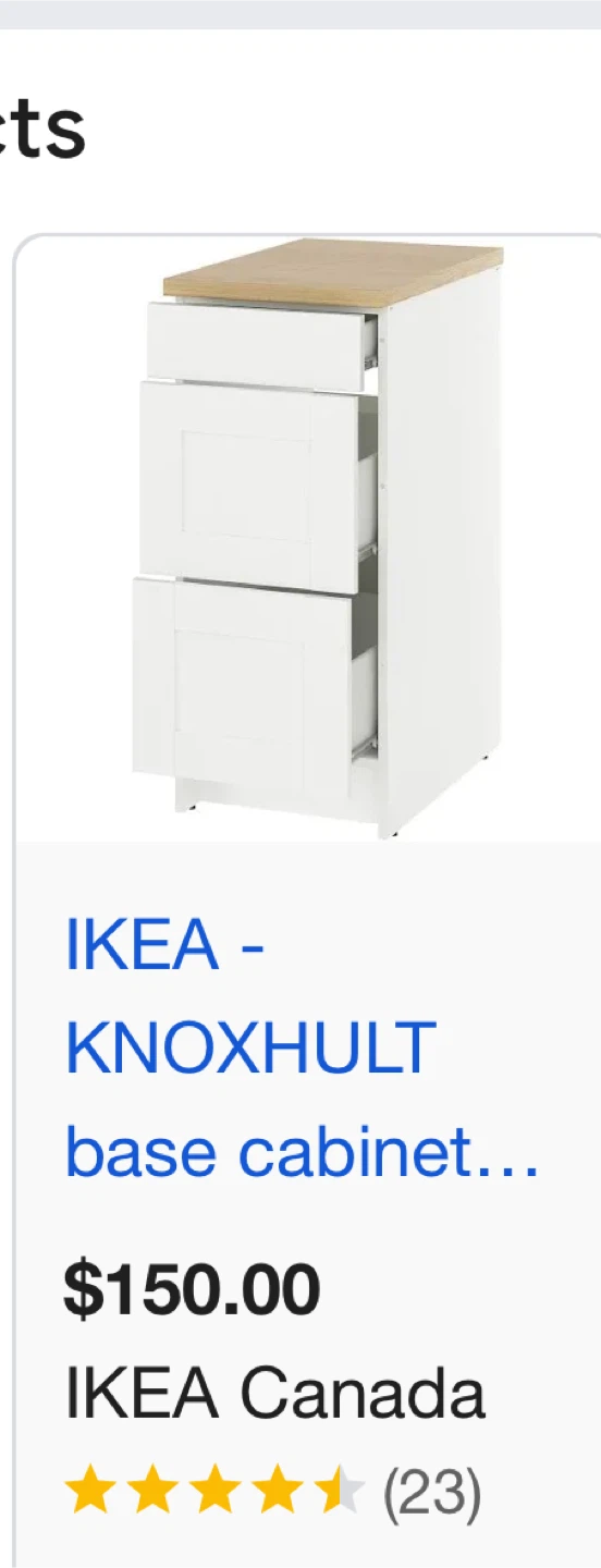 IKEA KNOXHULT Base Cabinet - White