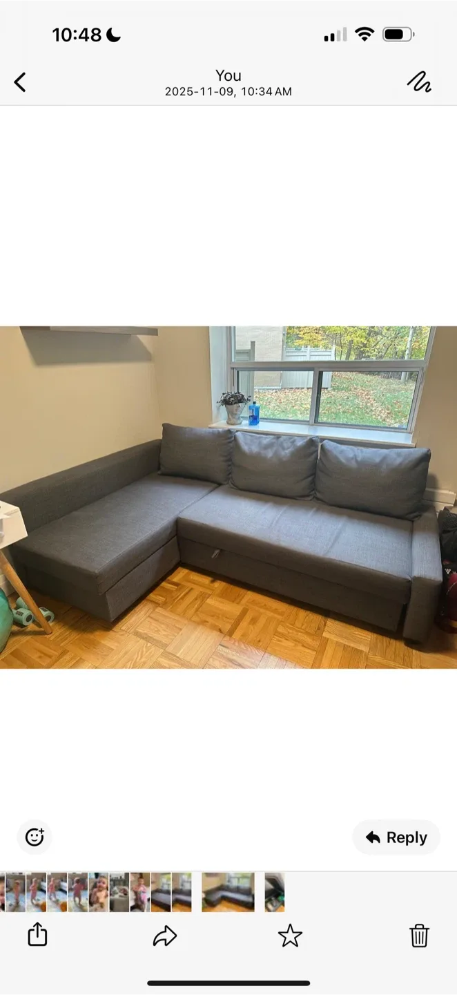 IKEA FRIHETEN Grey Sleeper Sectional Sofa image indicator(3)