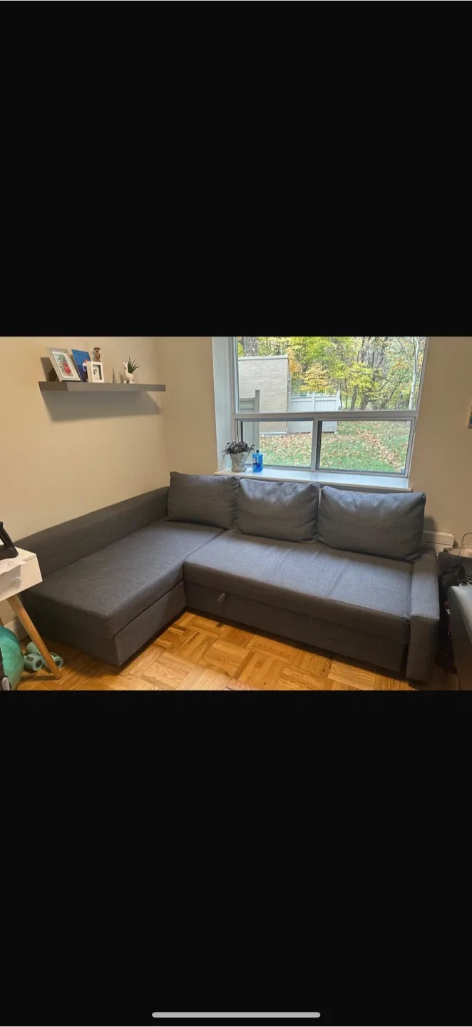 IKEA FRIHETEN Grey Sleeper Sectional Sofa image indicator(2)