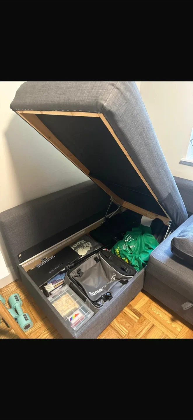 IKEA FRIHETEN Grey Sleeper Sectional Sofa image indicator(4)