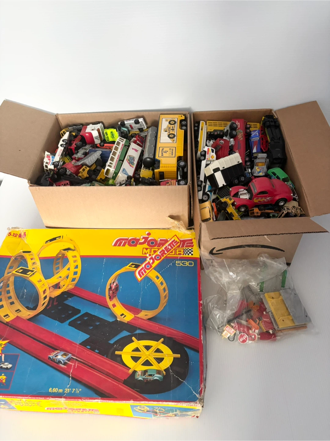Collection of majorette diecast toy cars and trucks