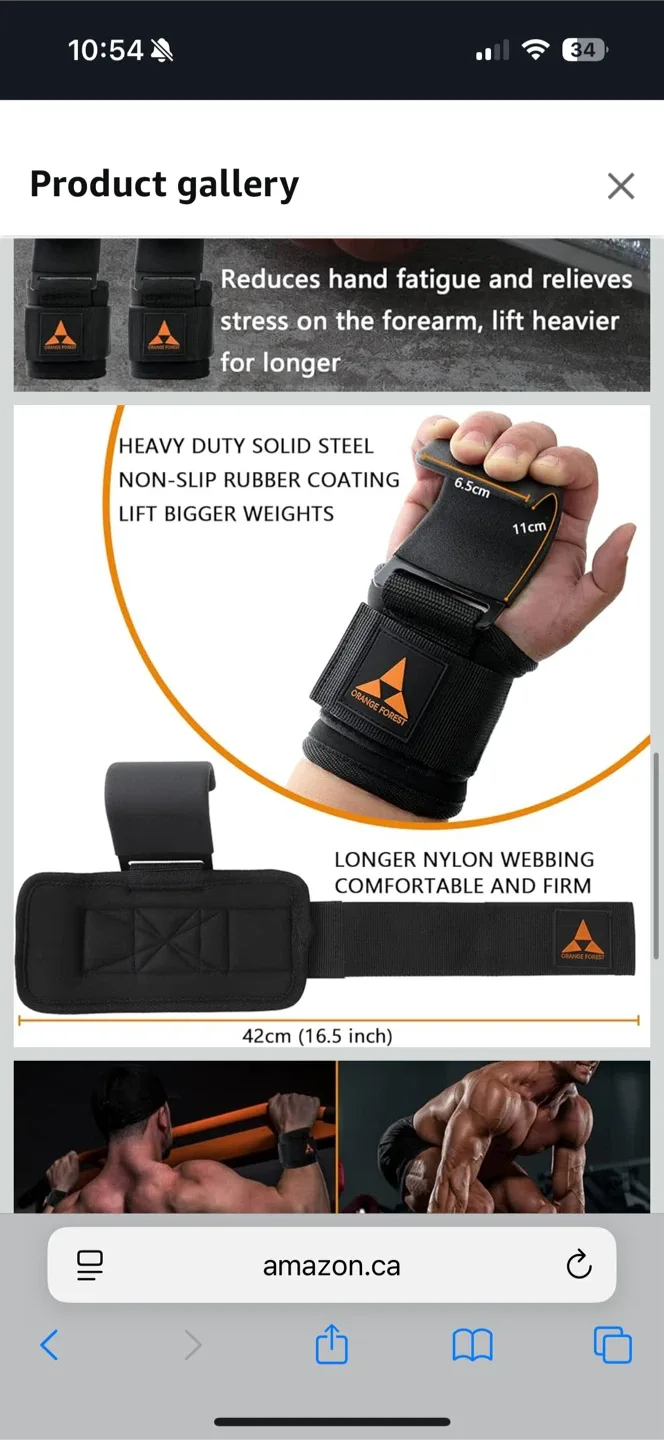 Orange Forest Weight Lifting Wrist Straps image indicator(6)