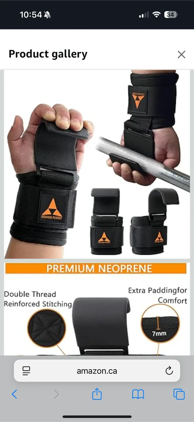 Orange Forest Weight Lifting Wrist Straps image indicator(2)