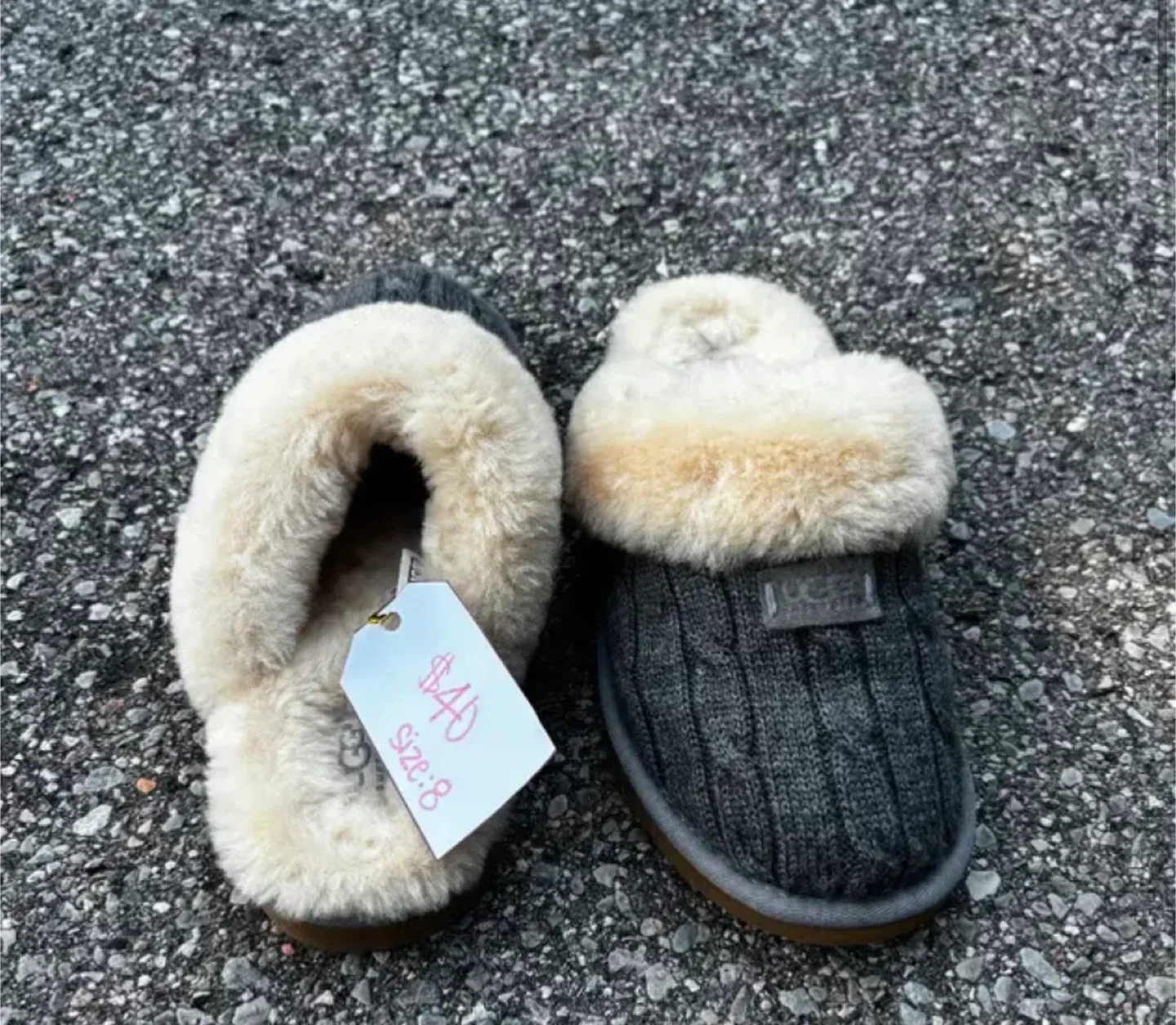 Ugg knit slippers - $30 - size 8 women’s