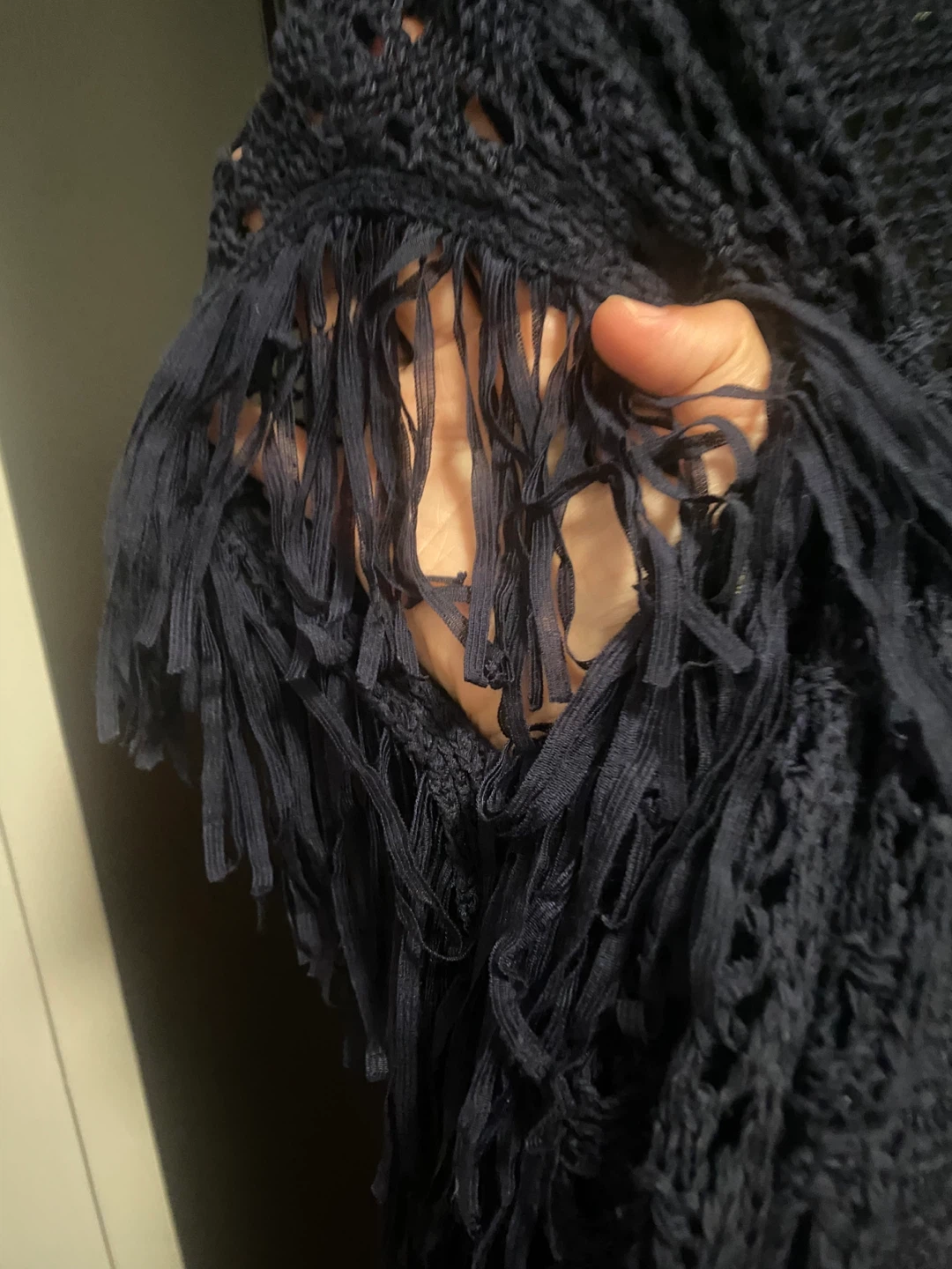 New Look Blue Fringe Cardigan - Size S - photo 4