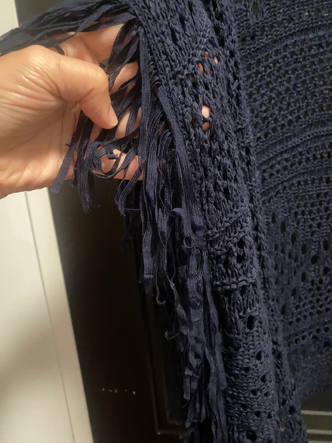 New Look Blue Fringe Cardigan - Size S - photo 5