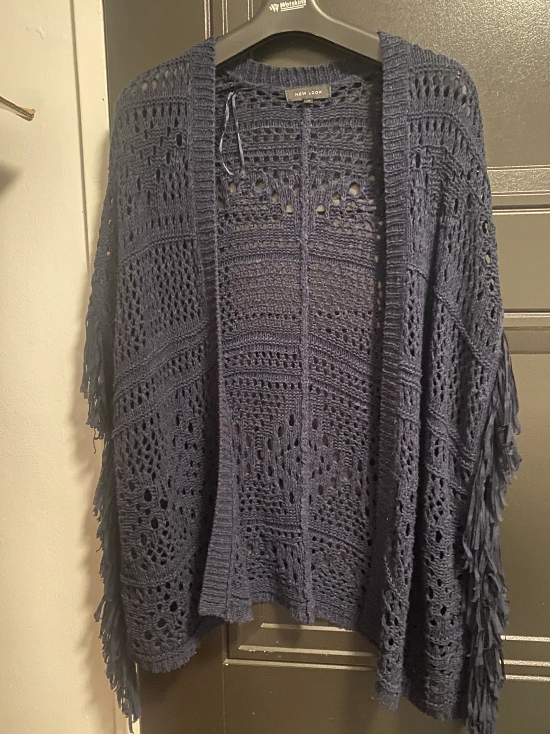 New Look Blue Fringe Cardigan - Size S thumbnail