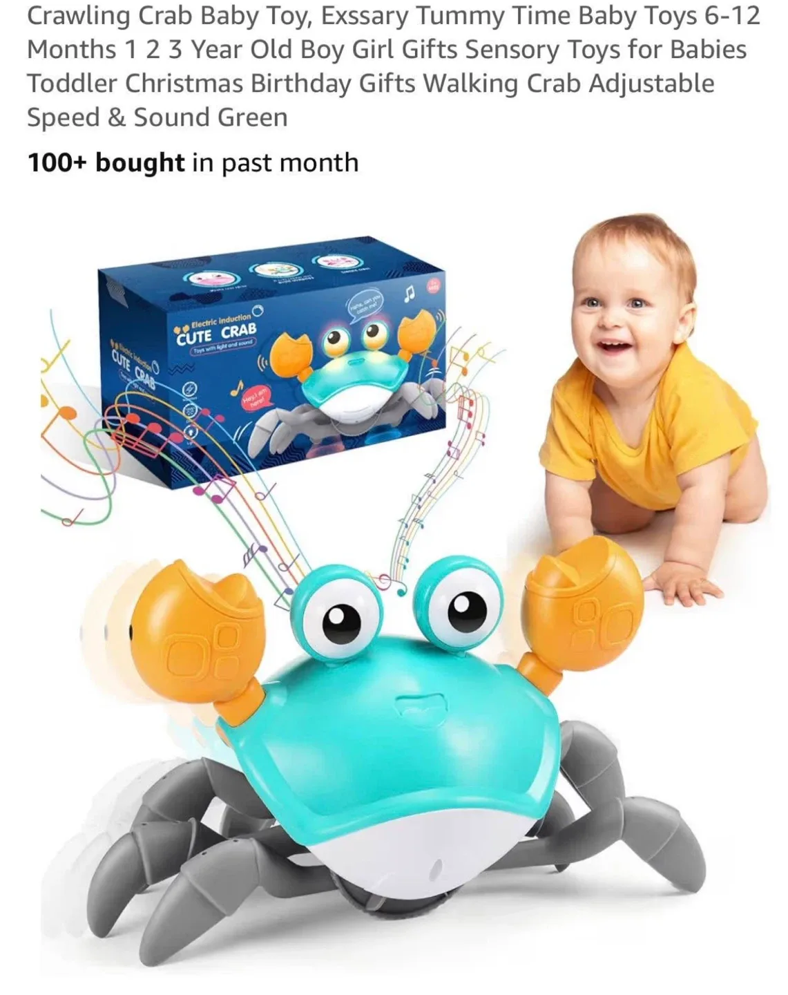 Electric Induction Cute Crab Toy